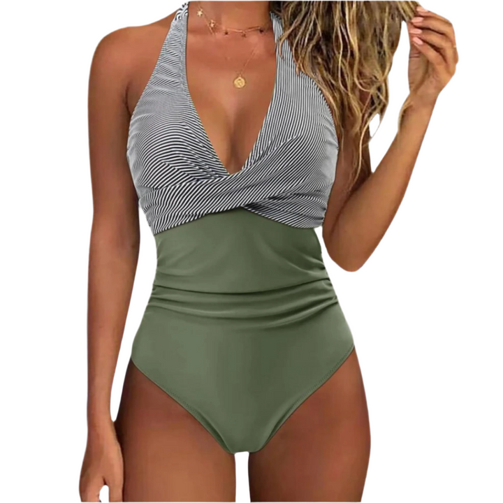 Isla | One-piece swimsuit with v-neck and shaped cups