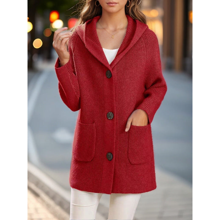Toni | Women’s hooded mid-length knit cardigan