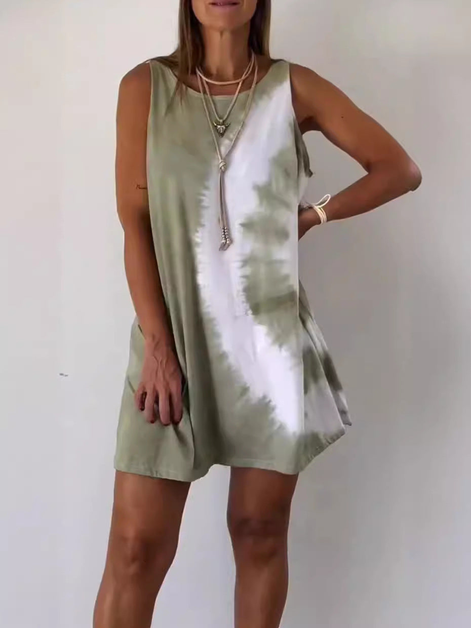 Lainey | Gradient tie-dye print mini dress