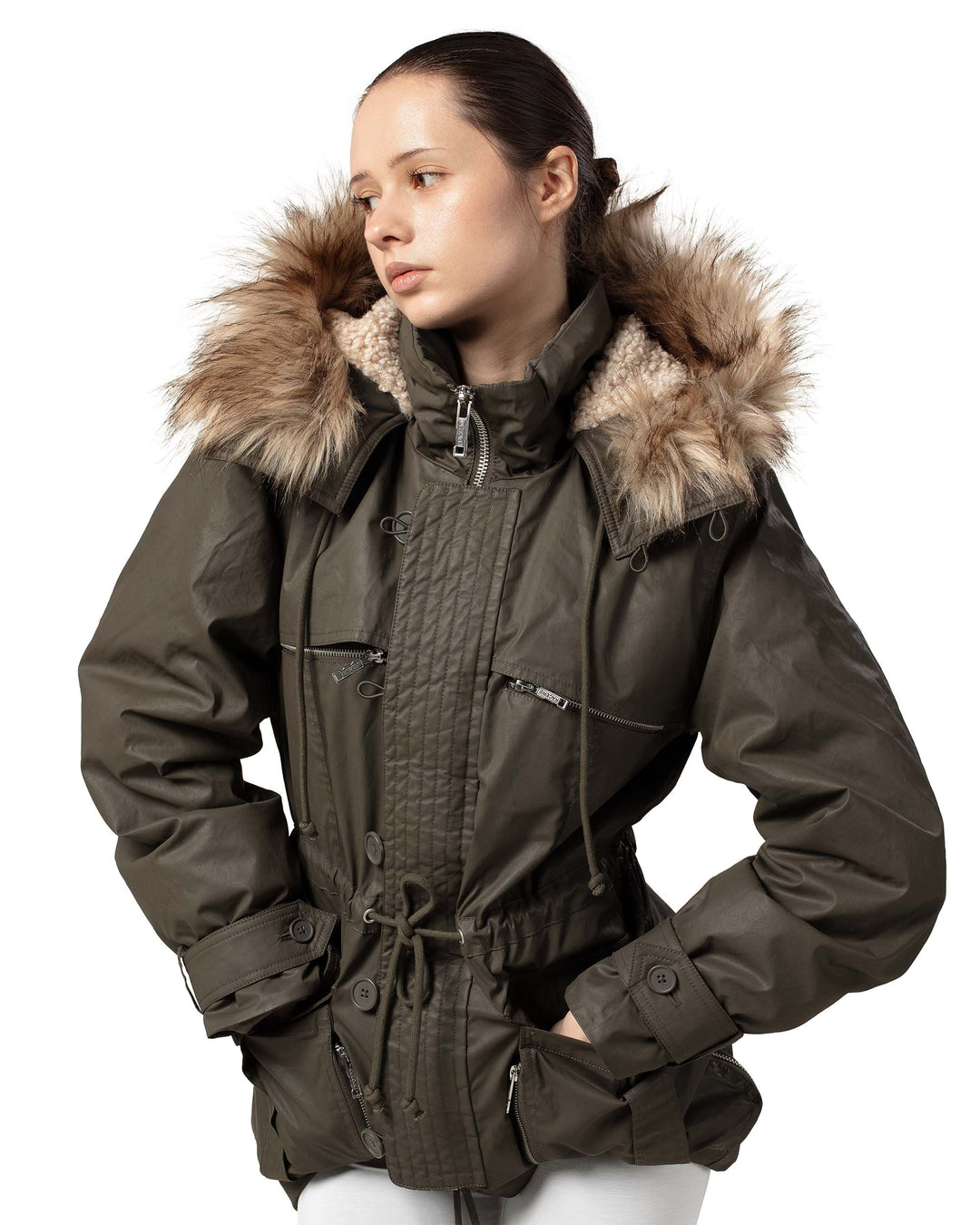 Indira | Women’s waxed cotton parka jacket