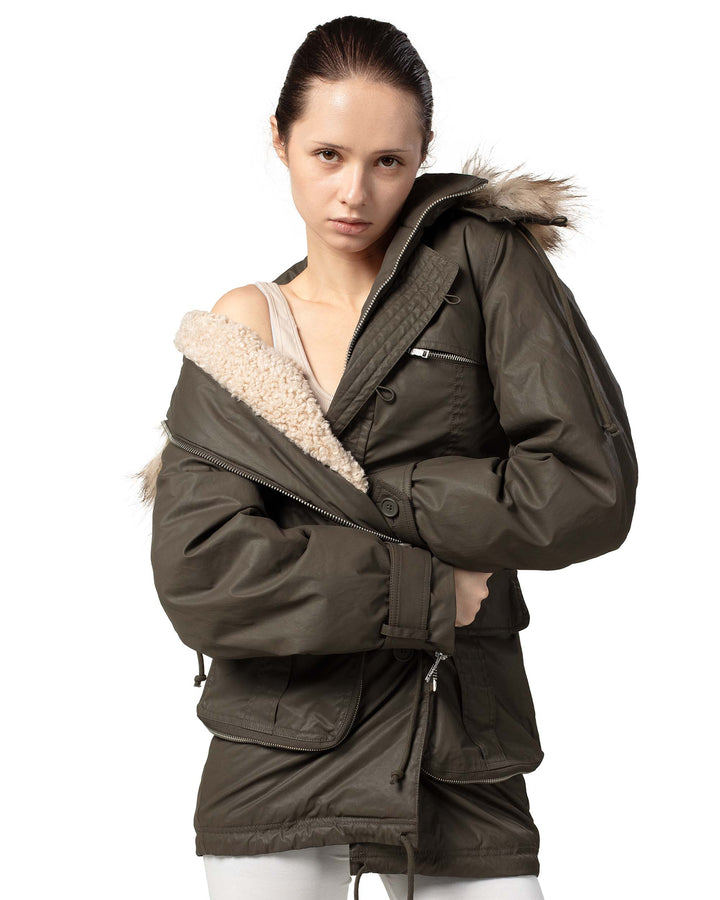 Indira | Women’s waxed cotton parka jacket