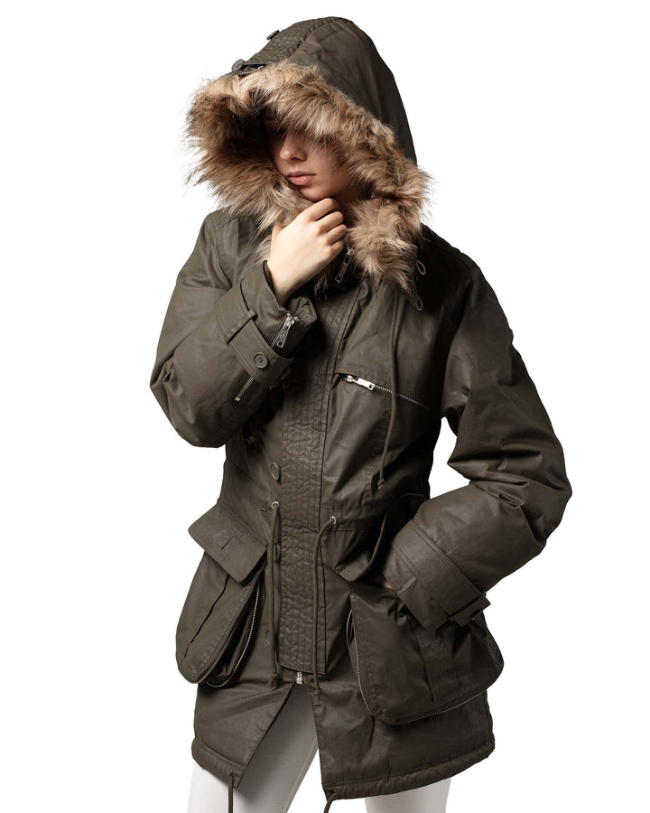 Indira | Women’s waxed cotton parka jacket