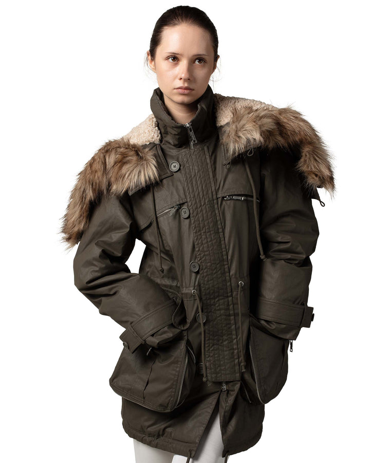 Indira | Women’s waxed cotton parka jacket