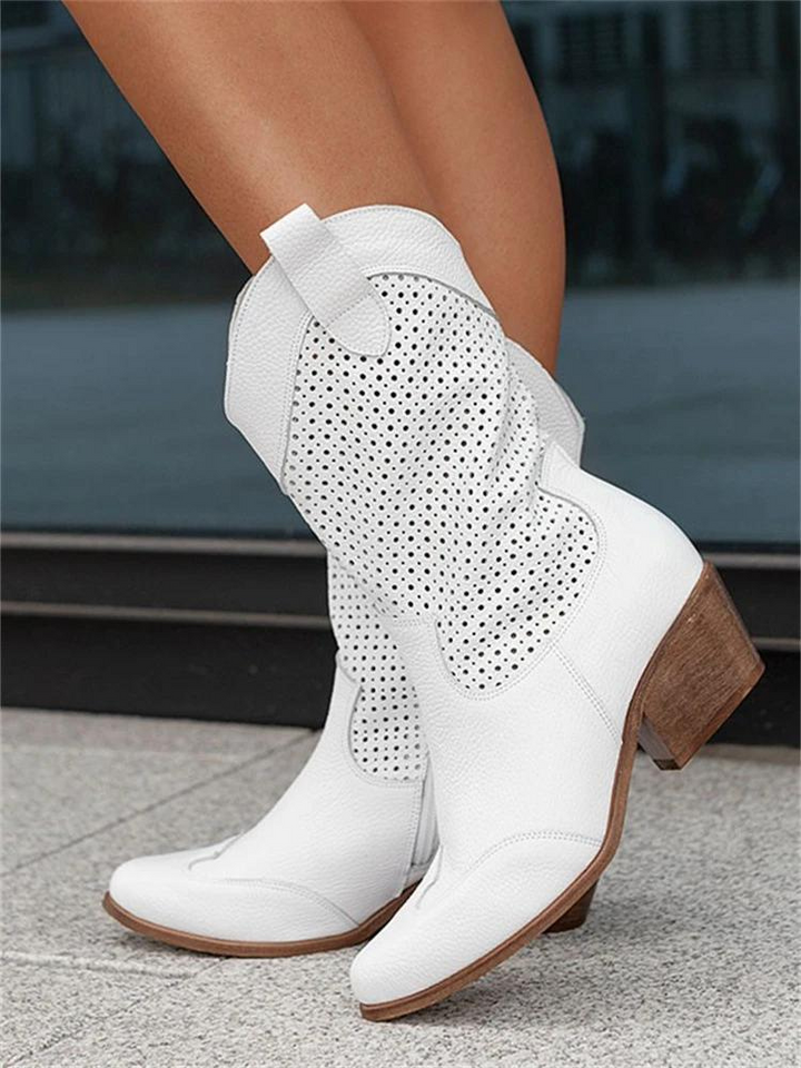 Adalyn | Women's perforated ankle cowboy boots
