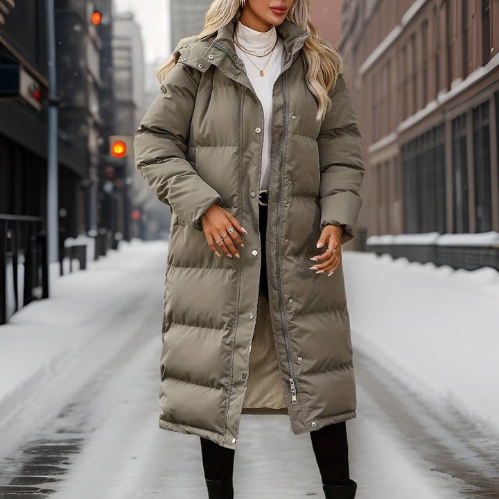 Elosia | Women’s long padded coat with hood