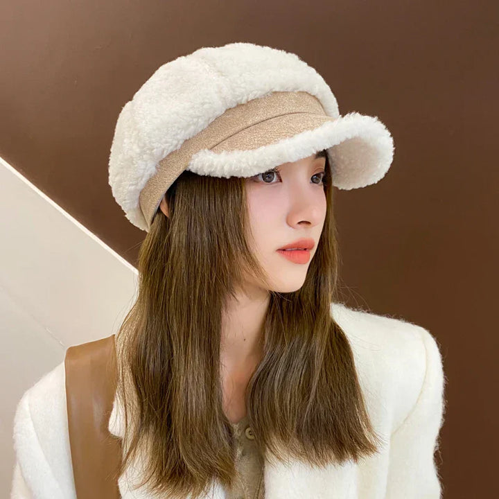 Kish | Women’s winter newsboy hat with plush finish