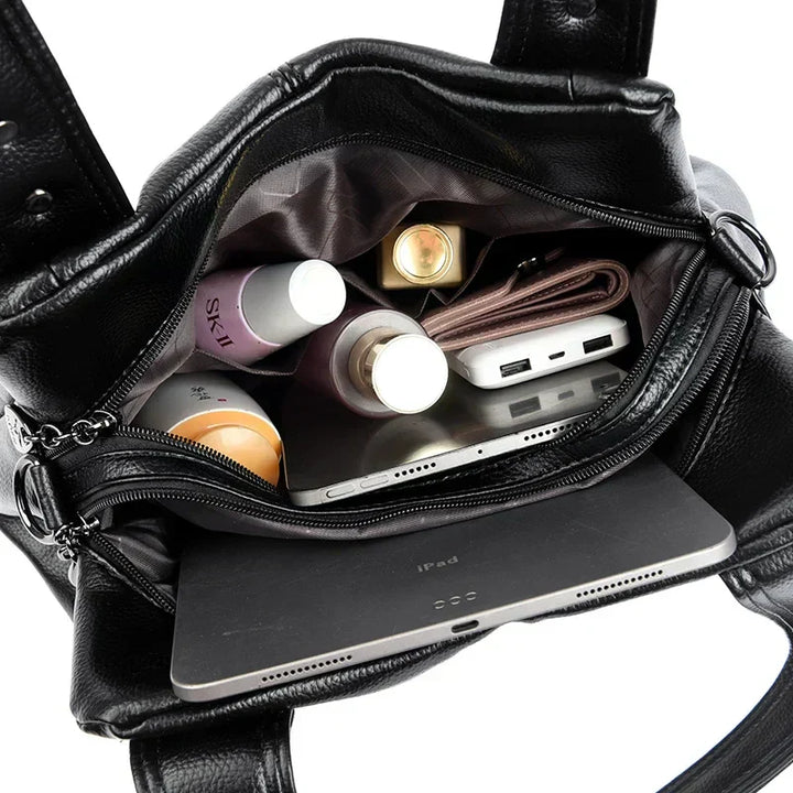 Kamila | Women’s shoulder bag with dual handles and front zip detail