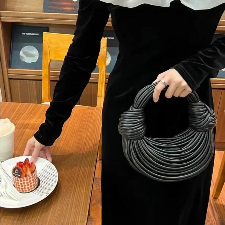 Rabiyah | Women’s crossbody wrap bag with sculptural design and detachable strap