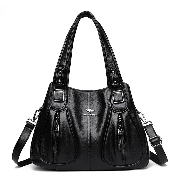 Kamila | Women’s shoulder bag with dual handles and front zip detail