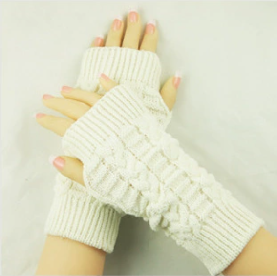 Trixie | Women’s knit fingerless gloves with a textured, contoured design