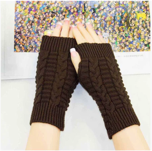 Trixie | Women’s knit fingerless gloves with a textured, contoured design