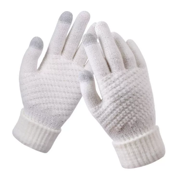 Arlith | Women’s knit gloves with textured pattern and contrast fingertip detailing