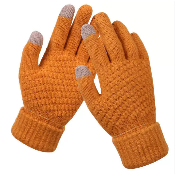Arlith | Women’s knit gloves with textured pattern and contrast fingertip detailing