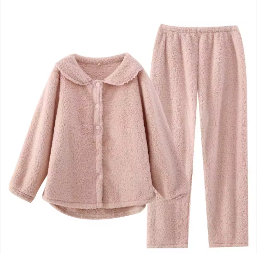 Daliah | Women’s plush pajama set with a soft, relaxed winter silhouette