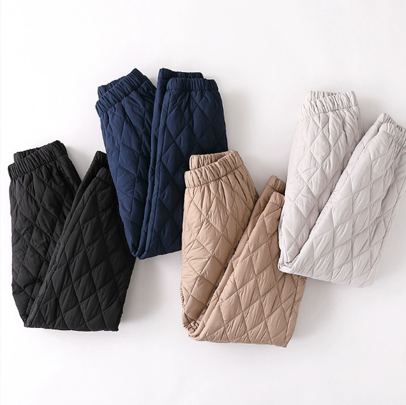 Rilya | Women’s quilted winter jogger pants with a softly structured silhouette