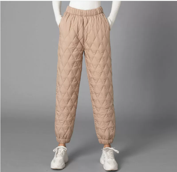 Rilya | Women’s quilted winter jogger pants with a softly structured silhouette