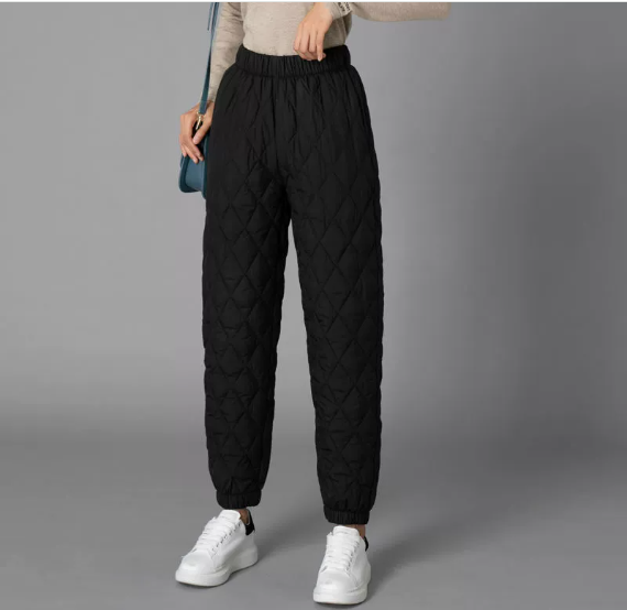 Rilya | Women’s quilted winter jogger pants with a softly structured silhouette