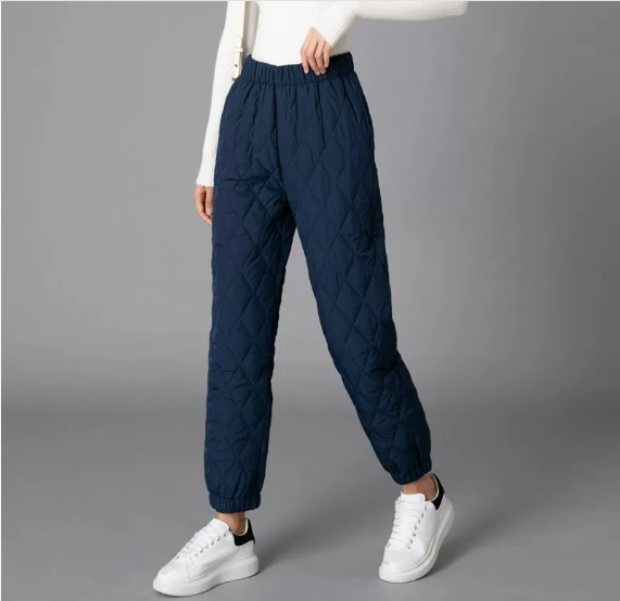 Rilya | Women’s quilted winter jogger pants with a softly structured silhouette