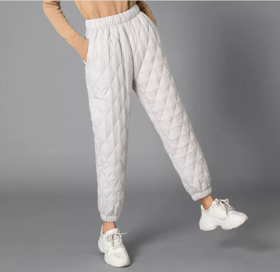 Rilya | Women’s quilted winter jogger pants with a softly structured silhouette