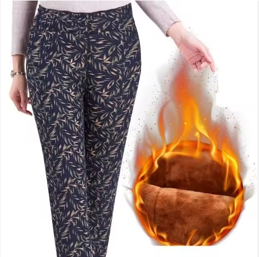 Corenna | Women’s cotton blend mid-waist pants with a soft insulated seasonal structure