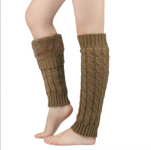 Vinnae | Women’s super-thick fleece lined rib-knit leg warmers with extended seasonal coverage