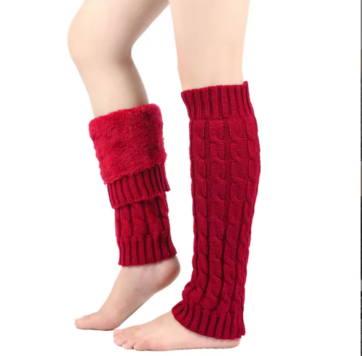 Vinnae | Women’s super-thick fleece lined rib-knit leg warmers with extended seasonal coverage