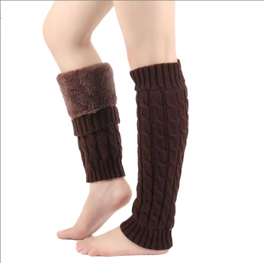 Vinnae | Women’s super-thick fleece lined rib-knit leg warmers with extended seasonal coverage