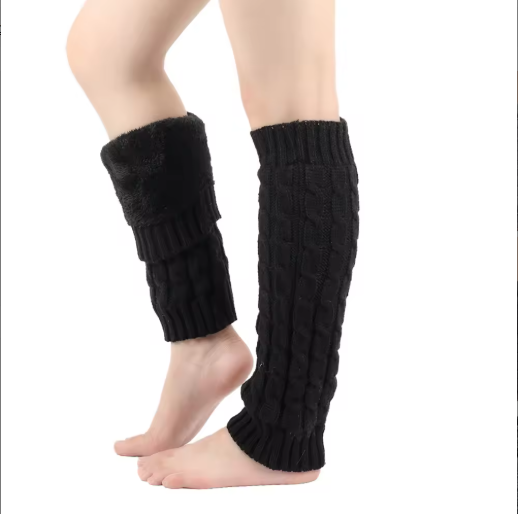 Vinnae | Women’s super-thick fleece lined rib-knit leg warmers with extended seasonal coverage