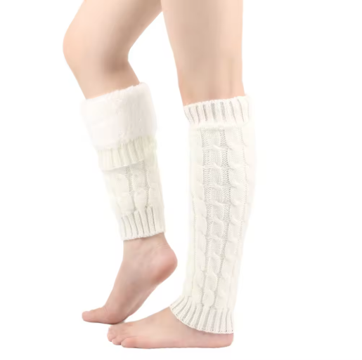 Vinnae | Women’s super-thick fleece lined rib-knit leg warmers with extended seasonal coverage