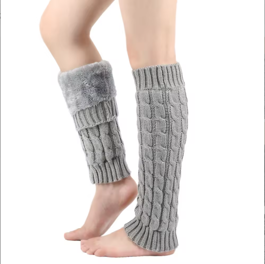 Vinnae | Women’s super-thick fleece lined rib-knit leg warmers with extended seasonal coverage