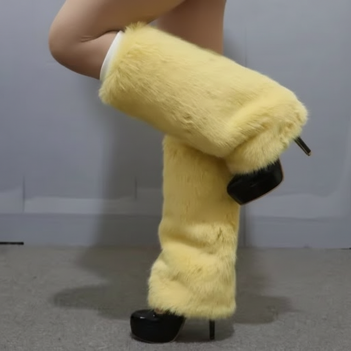 Keslin | Women’s faux-fur leg warmers with a soft, stylish seasonal profile