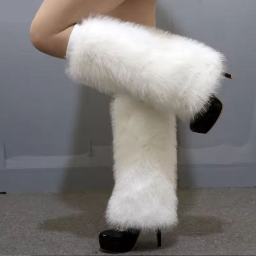 Keslin | Women’s faux-fur leg warmers with a soft, stylish seasonal profile
