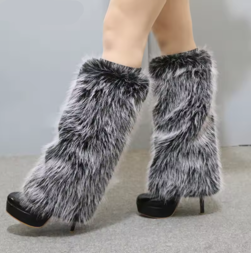 Keslin | Women’s faux-fur leg warmers with a soft, stylish seasonal profile