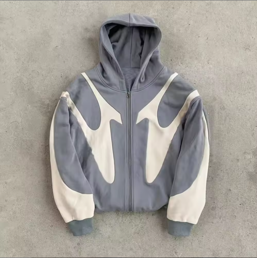 Marielyn | Women’s striped hooded zip sweatshirt with a casual seasonal profile