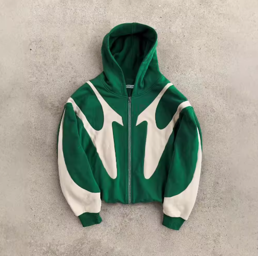 Marielyn | Women’s striped hooded zip sweatshirt with a casual seasonal profile