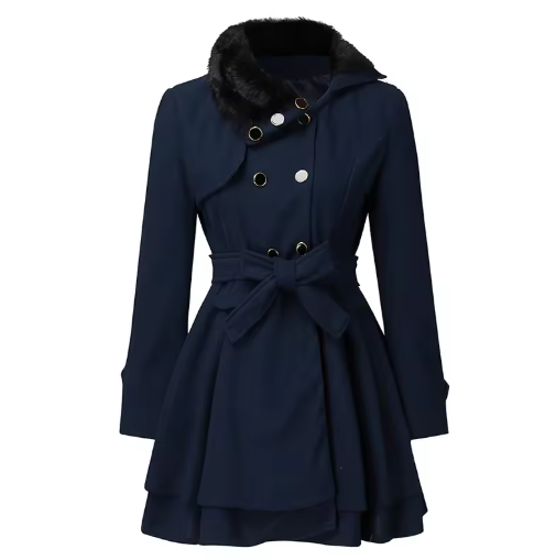 Brenael | Women’s long winter coat with a smooth seasonal structure