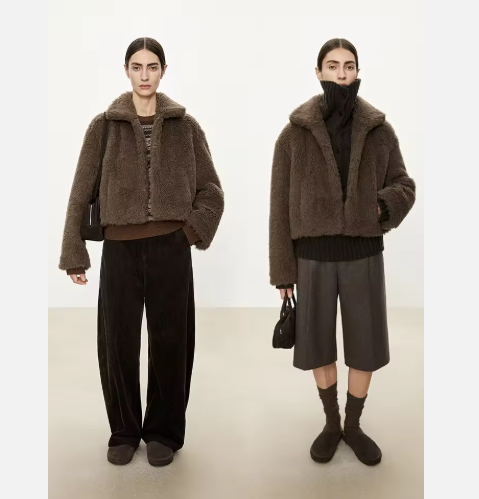 Veraya | Women’s lapel zipper overcoat with a clean, structured winter profile