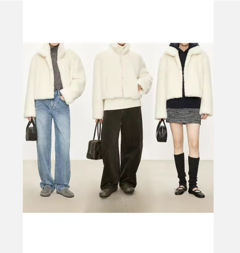 Veraya | Women’s lapel zipper overcoat with a clean, structured winter profile