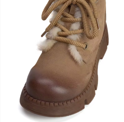 Nariell | Women’s thick-soled leather winter snow boots with a warm insulated structure