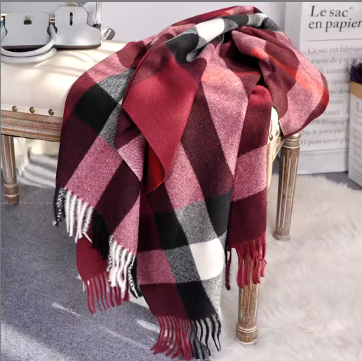 Joryss | Women’s double-sided winter scarf with a thick, soft viscose blend