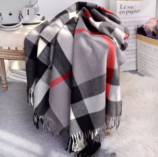 Joryss | Women’s double-sided winter scarf with a thick, soft viscose blend