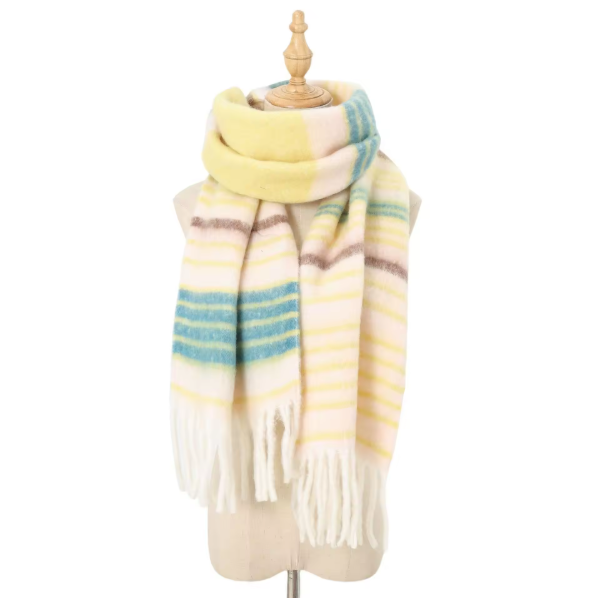 Ivrel | Women’s large lattice scarf with a soft, warm seasonal drape