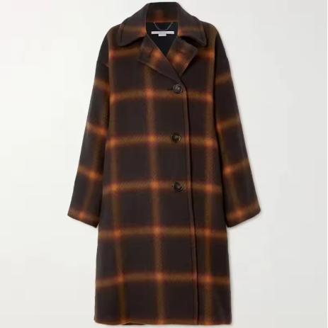 Velisse | Women’s vintage plaid coat with a relaxed V-neck seasonal profile