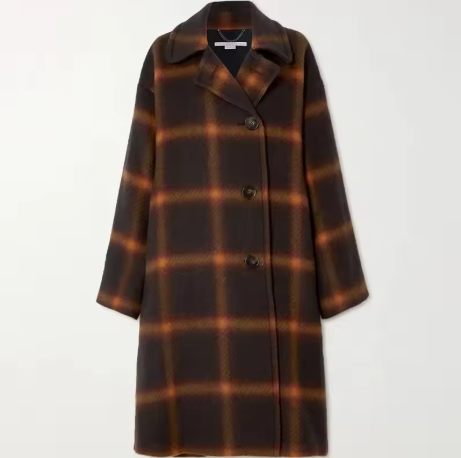 Velisse | Women’s vintage plaid coat with a relaxed V-neck seasonal profile