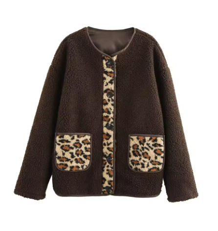 Tavine | Women’s lamb-fur spliced jacket with a clean, structured winter profile