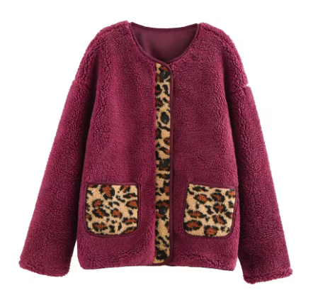 Tavine | Women’s lamb-fur spliced jacket with a clean, structured winter profile