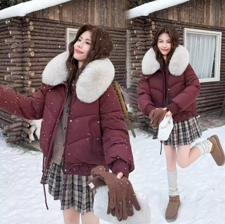 Talisse | Women’s geometric quilted winter jacket with a warm hooded profile