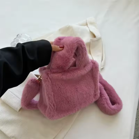 Jorinae | Women’s soft faux fur shoulder bag with a plush seasonal profile