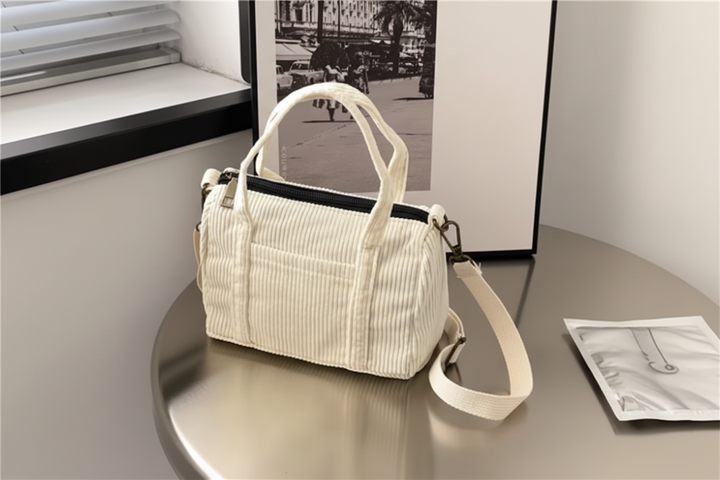 Ryniss | Women’s corduroy mini shopper with a compact autumn–winter profile