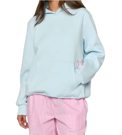 Selira | Women’s oversized star-embroidered hoodie with a relaxed preppy streetwear profile